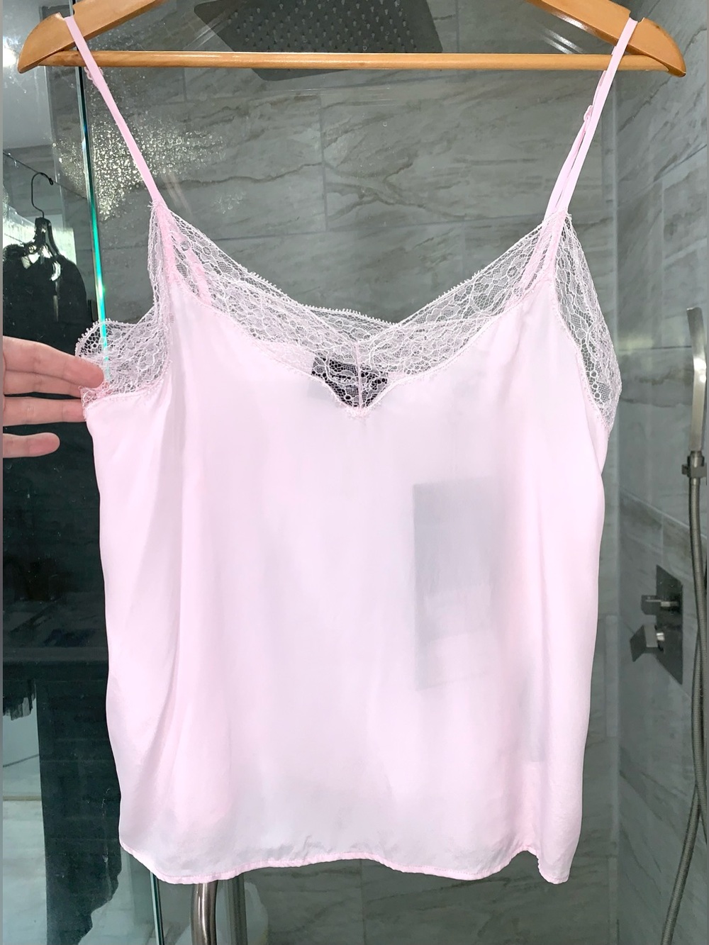 The KOOPLES $175 NWT Light Pink Lace Camisole, Size S